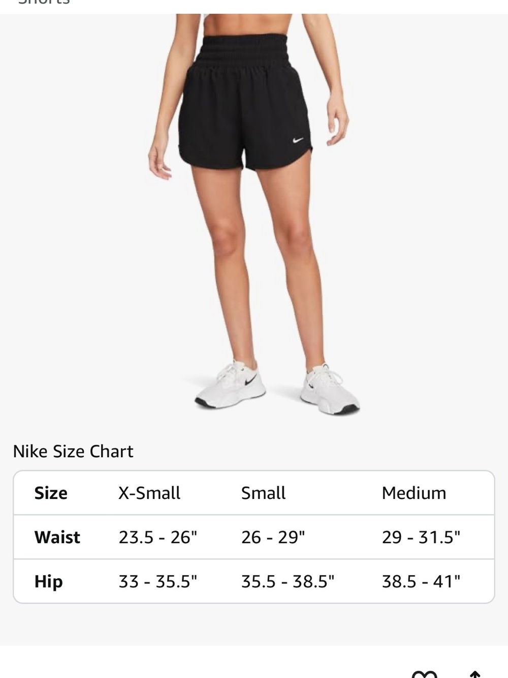 Nike Black Athletic High-Waist Running Shorts - Picture 7 of 7
